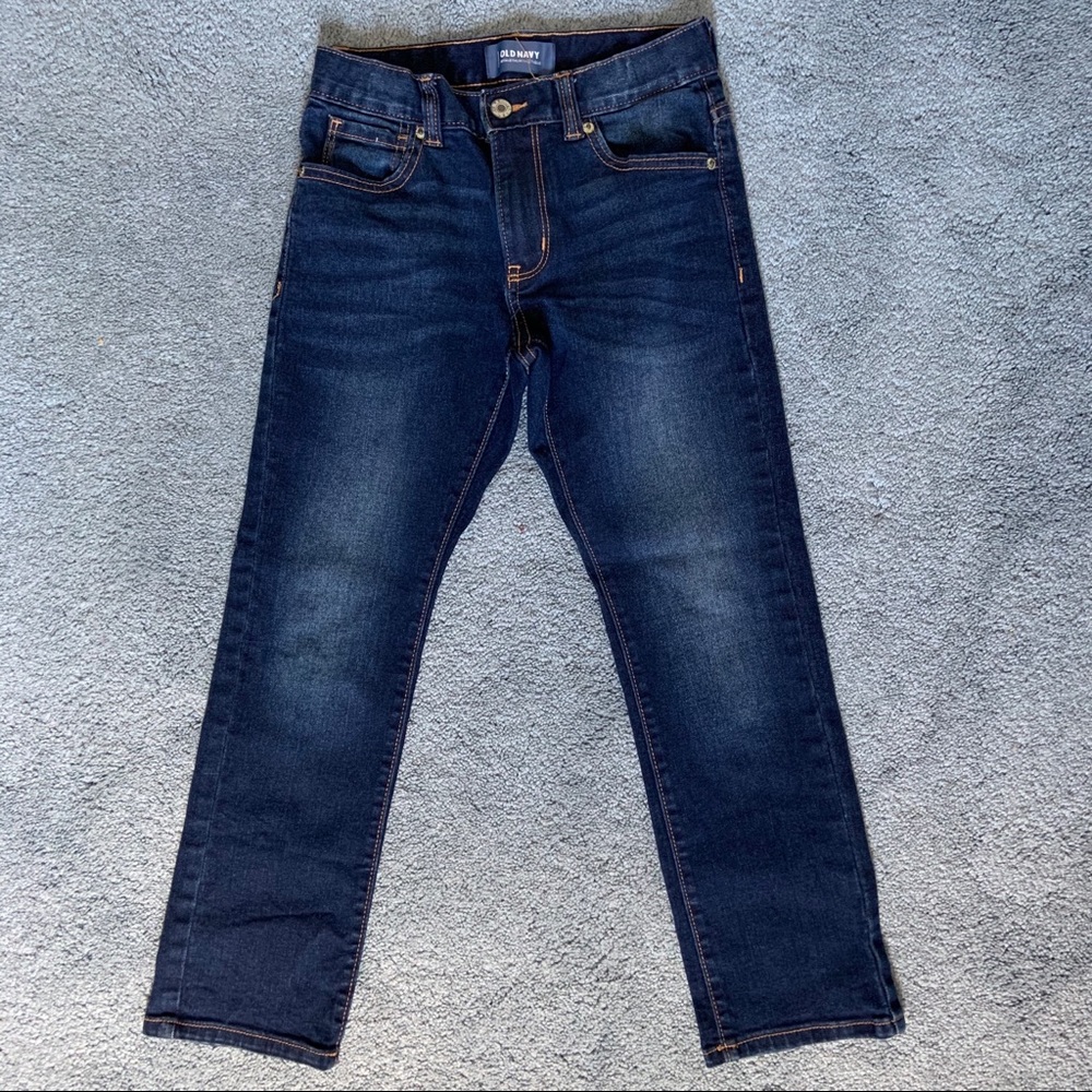 Old Navy boys athletic dark jeans 8 regular